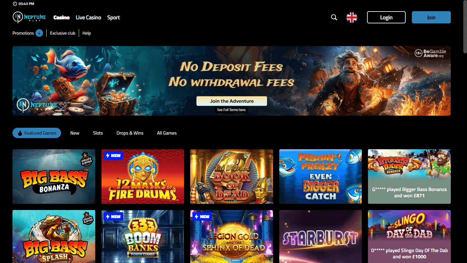 Neptune_Play_Casino_homepage_desktop