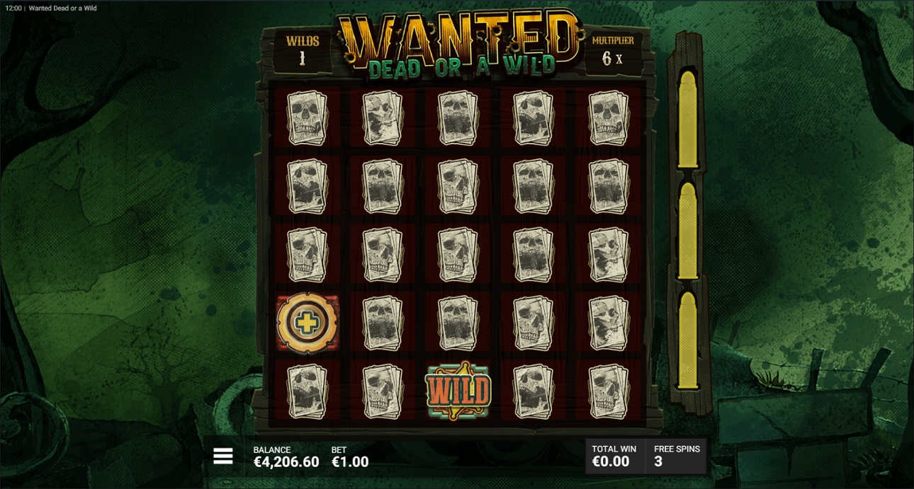 Wanted Dead or a Wild bonus feature Dead Man's Hand