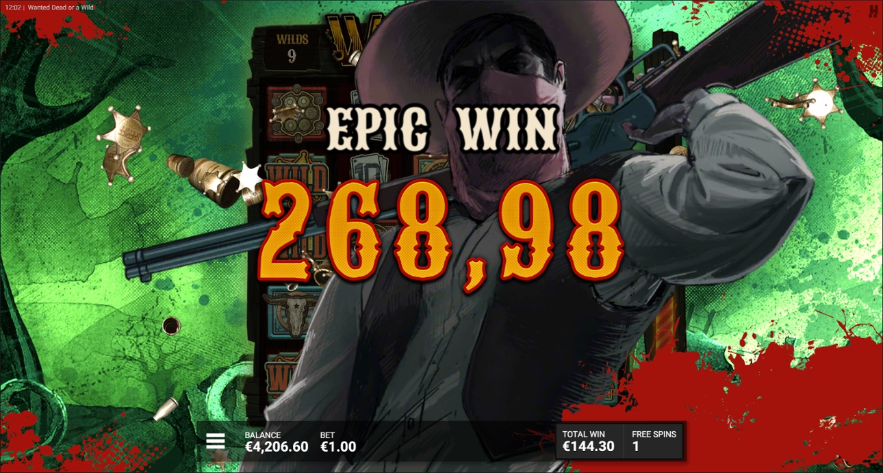Wanted Dead or a Wild big win