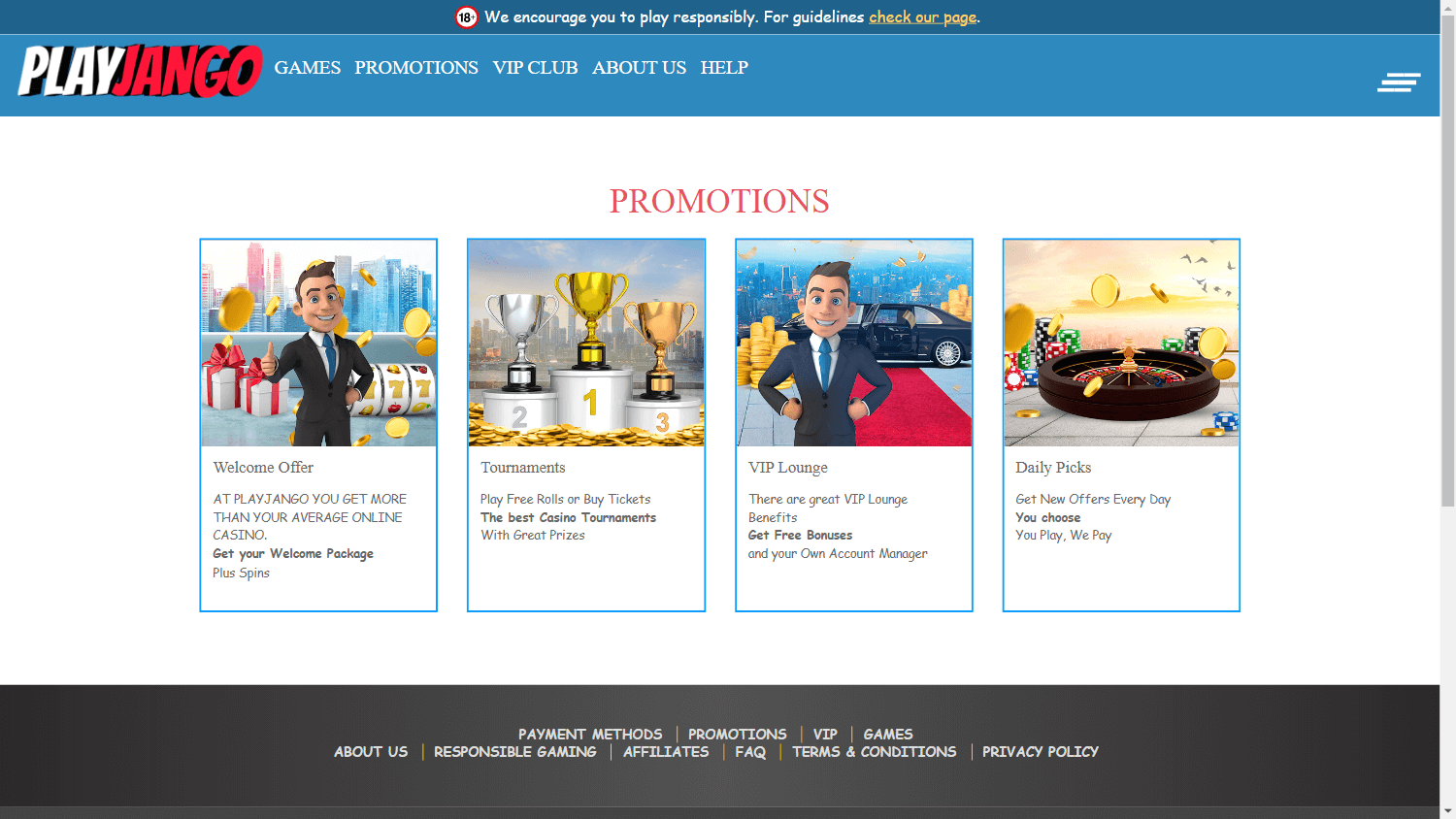 Promotional Offers at Play Jango